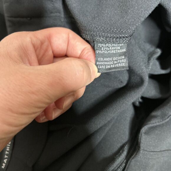 Matthildur  Pants Black Patch Pockets Made in Peru Wide Leg - Picture 8 of 9